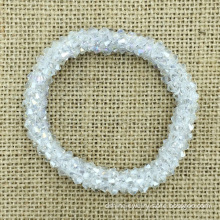 Handmade Beaded Crystal Women Bracelet Weaved Wrap Bangle